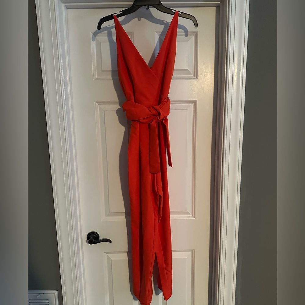 Orange Jumpsuit with Belt